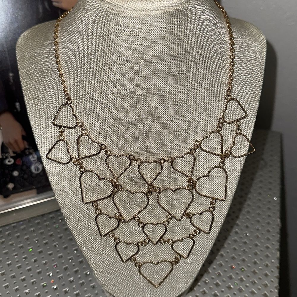 Final Price Drop Multi Layer Heart Statement Neck… - image 2